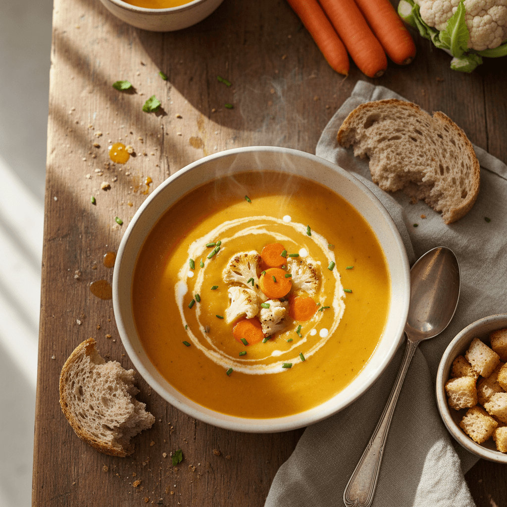 Soupe Crémeuse Carottes-Chou-fleur