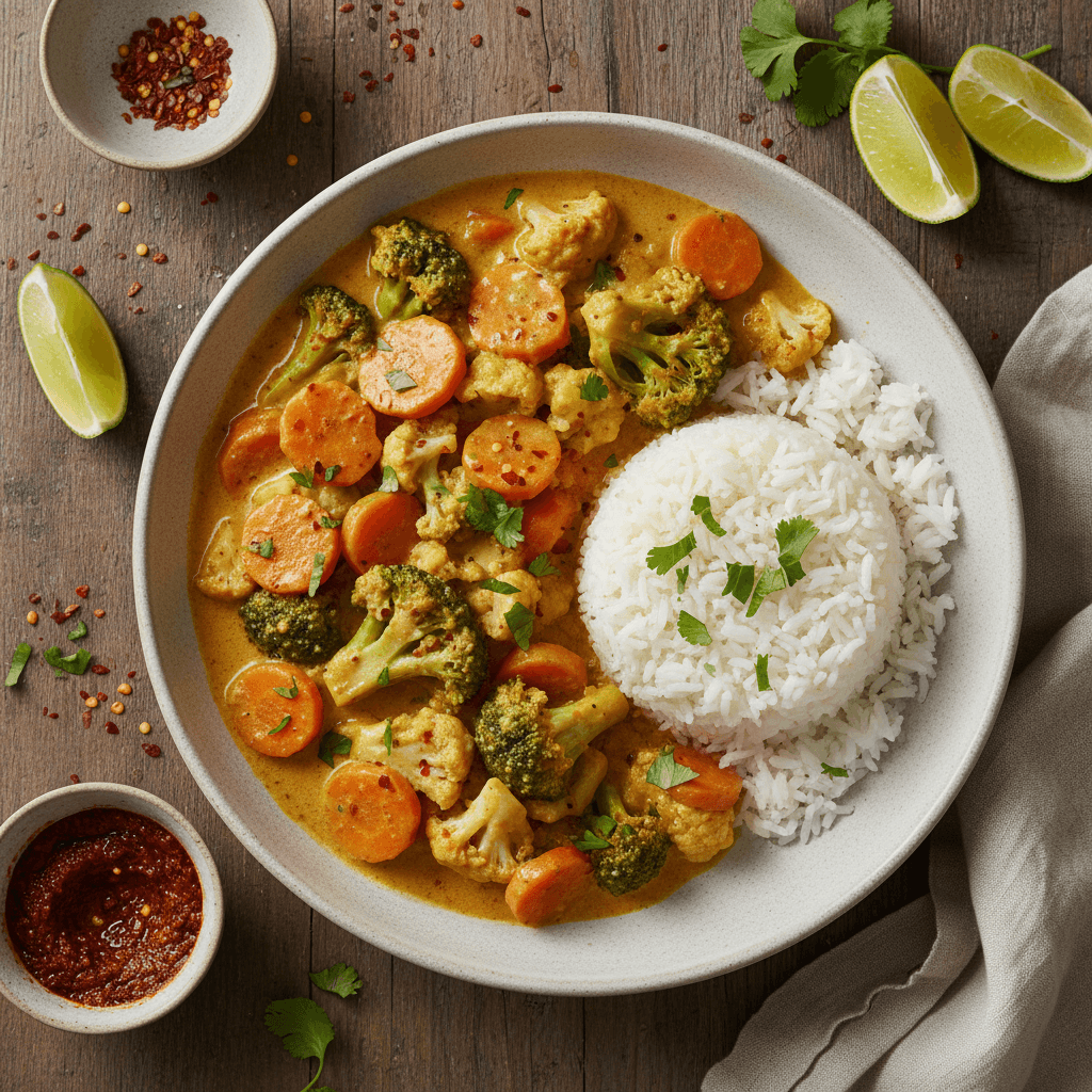 Curry de Légumes et Riz Jasmin