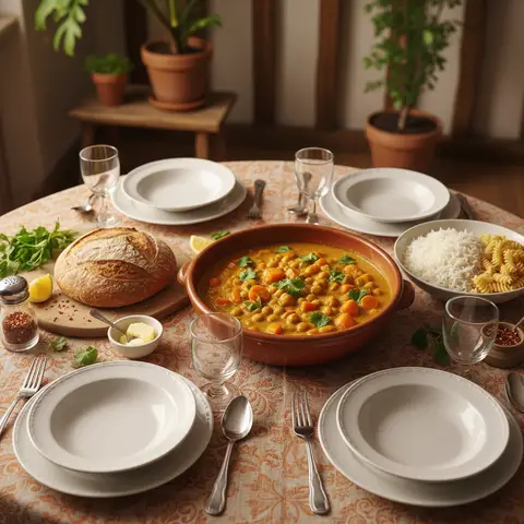 Curry de Pois Chiches et Carottes