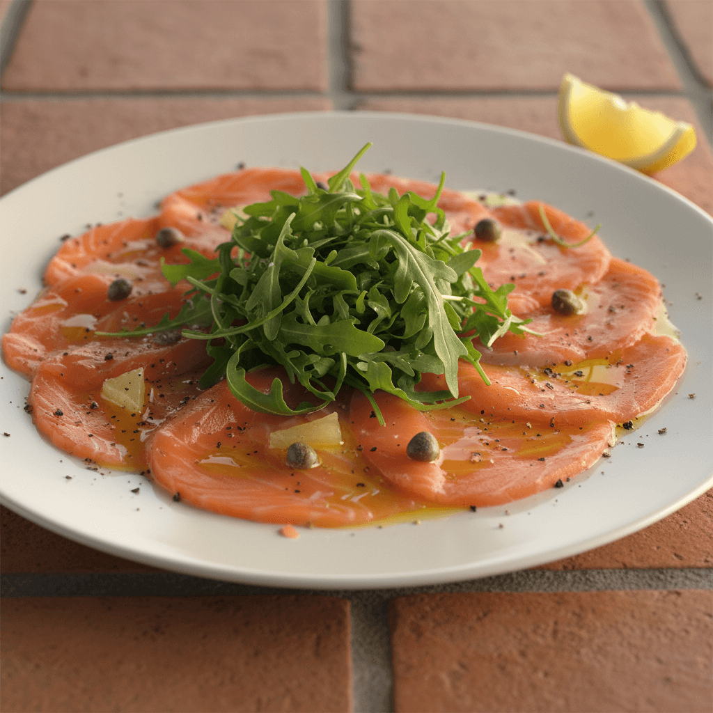 Carpaccio de saumon à l'italienne