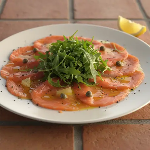 Carpaccio de saumon à l'italienne
