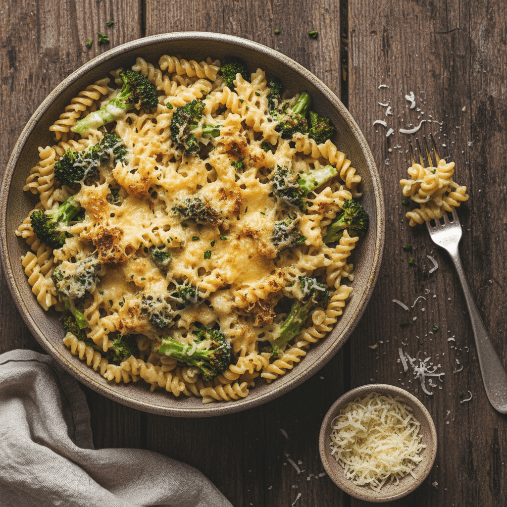 Nudeln mit Gruyère und Brokkoli