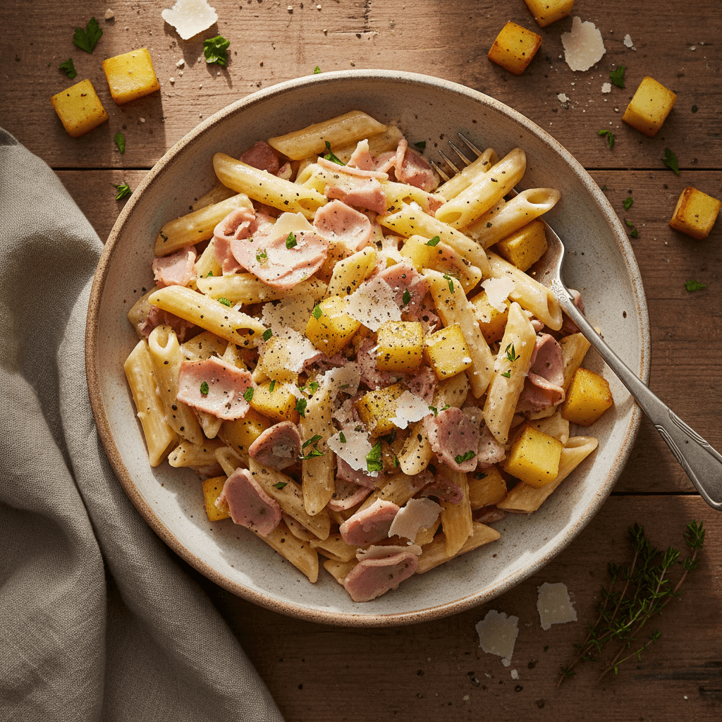 Vegetarian Carbonara Pasta