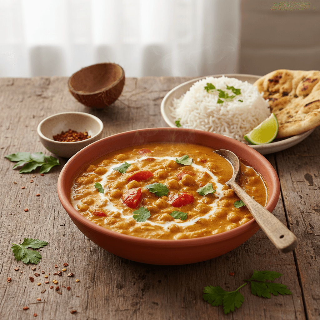 Kichererbsen-Curry nach indischer Art