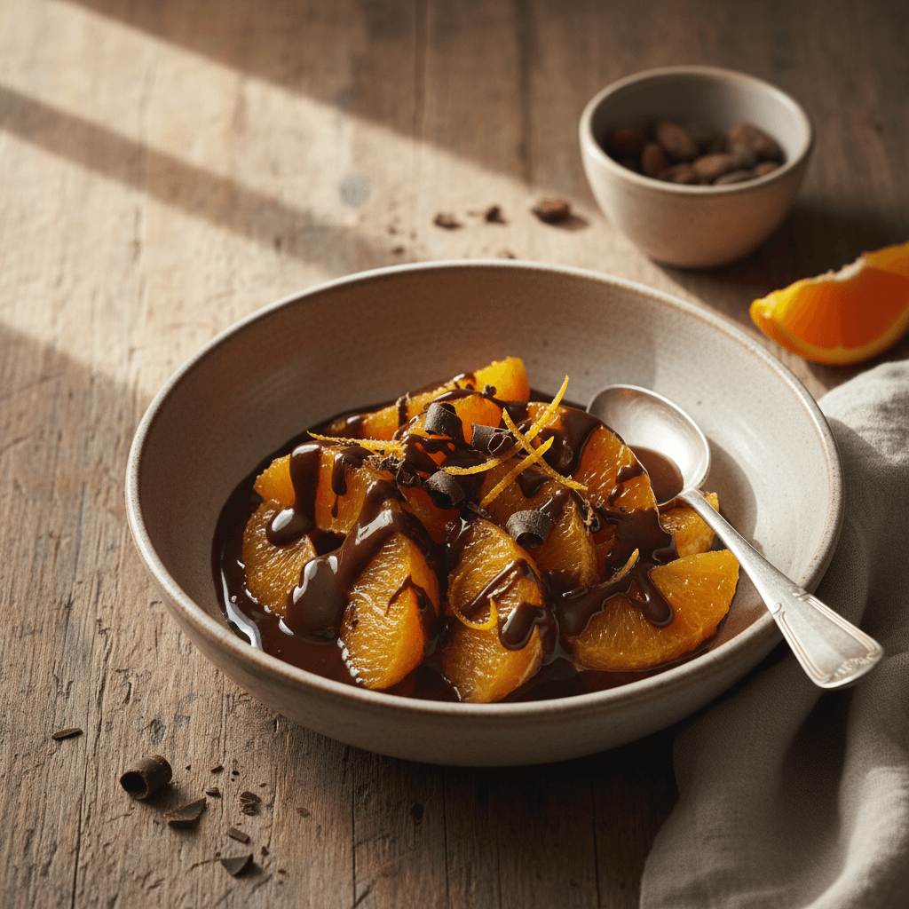 Orange and Dark Chocolate Compote