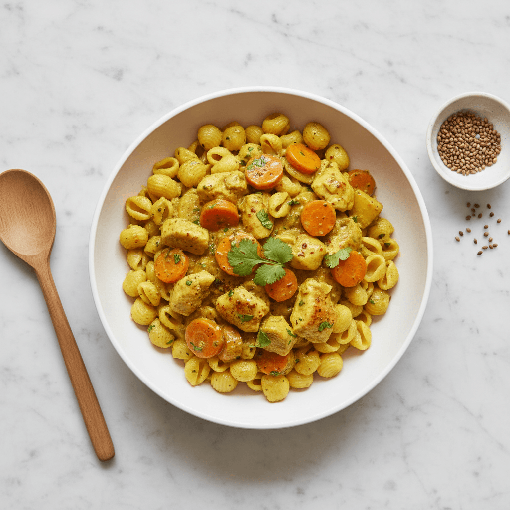 Curry de Poulet Rapide aux Coquillettes