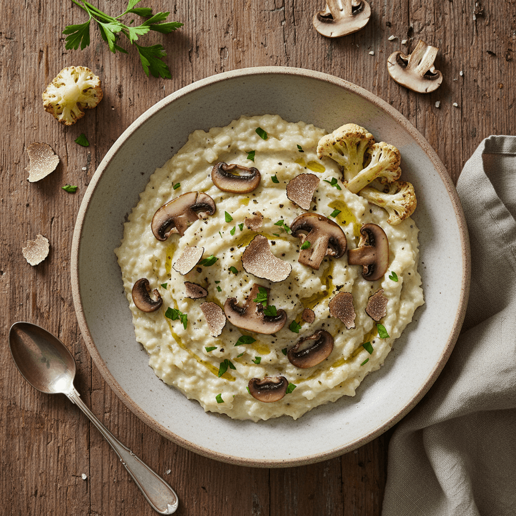 Risotto de Chou-fleur aux Champignons et Truffe