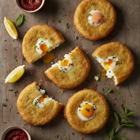 Brik à l'Oeuf et Fromage Blanc Tunisien