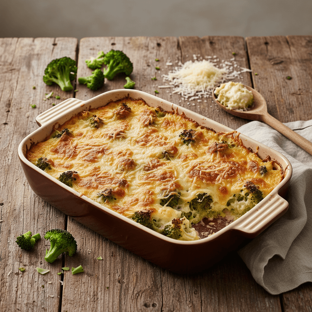 Brokkoli-Gratin mit Gruyère