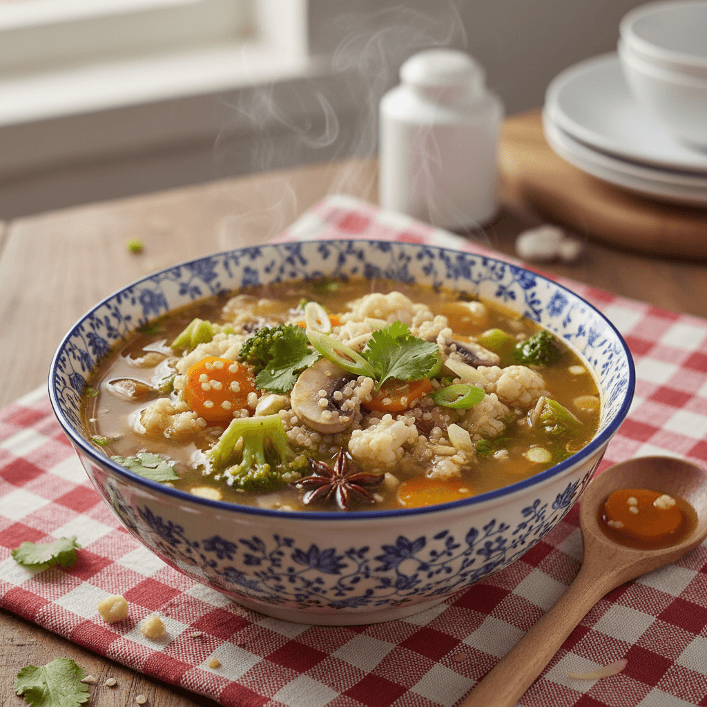 Soupe Asiatique Quinoa et Légumes