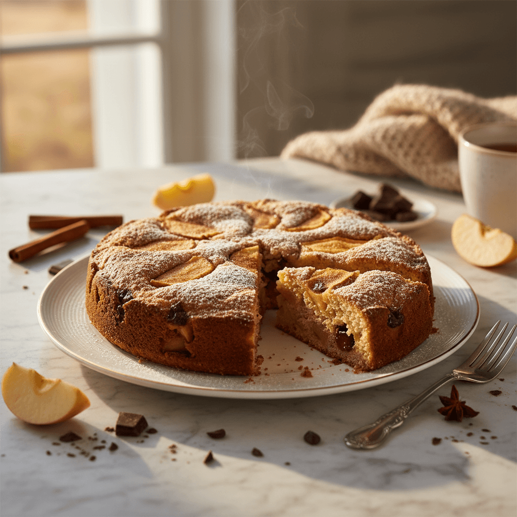 Gâteau Pomme-Chocolat aux Épices