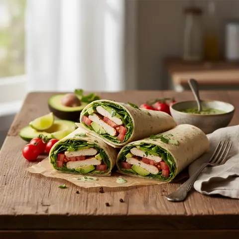 Wraps Poulet, Avocat et Tomate