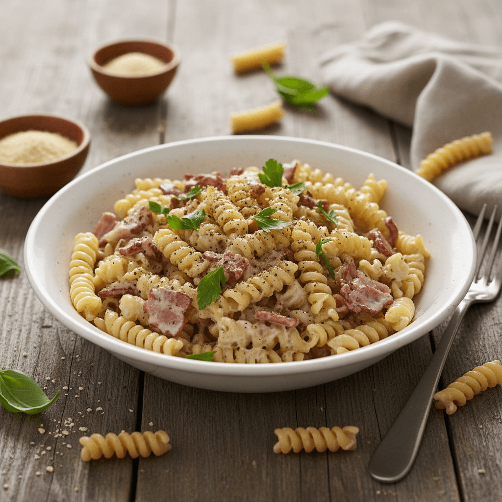 Vegetarian Carbonara Pasta (Egg-Free)