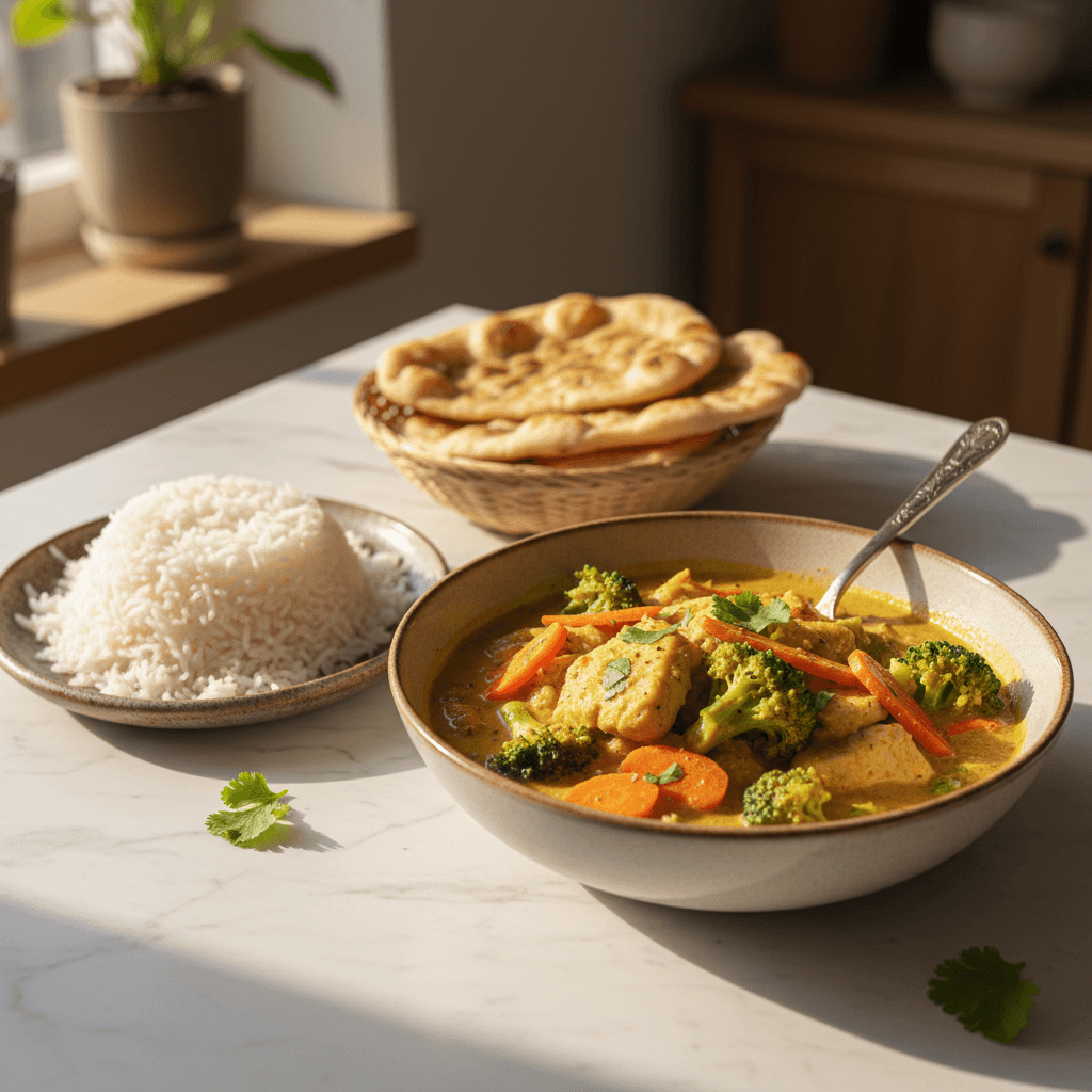 Curry Asiatique Poisson-Brocoli-Carotte