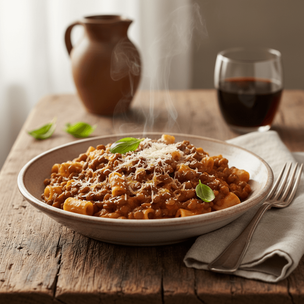 Pasta with Lentils, Italian Style