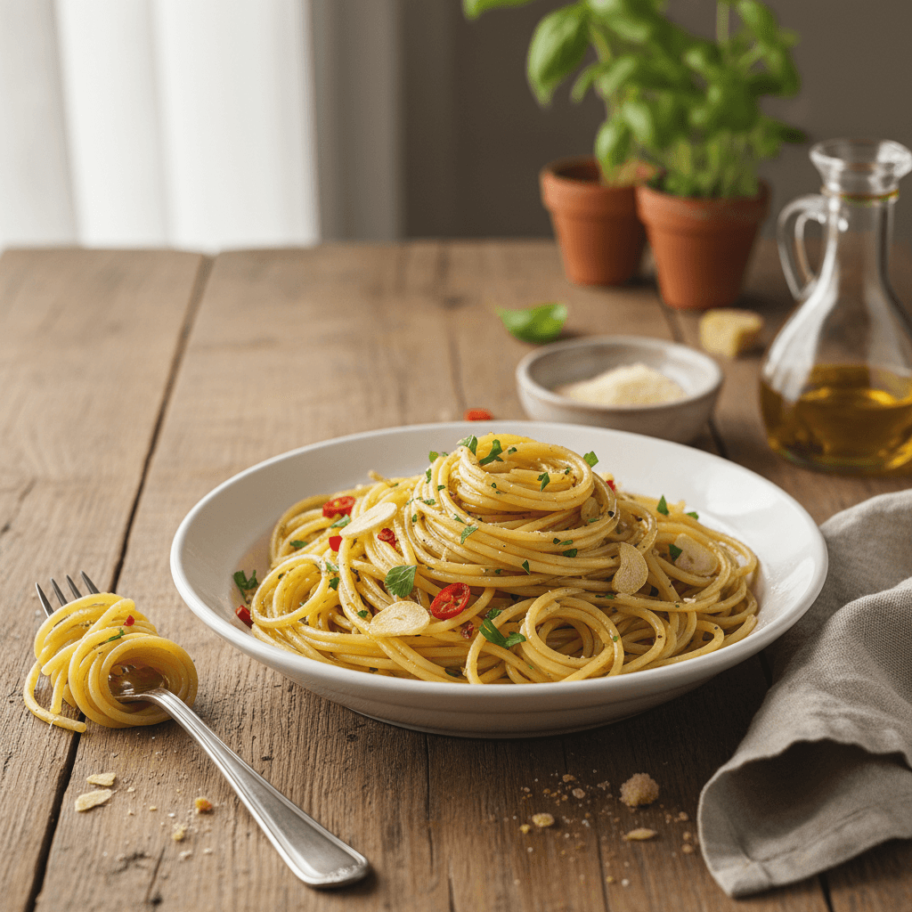 Pasta with Oil and Garlic (Aglio e Olio)
