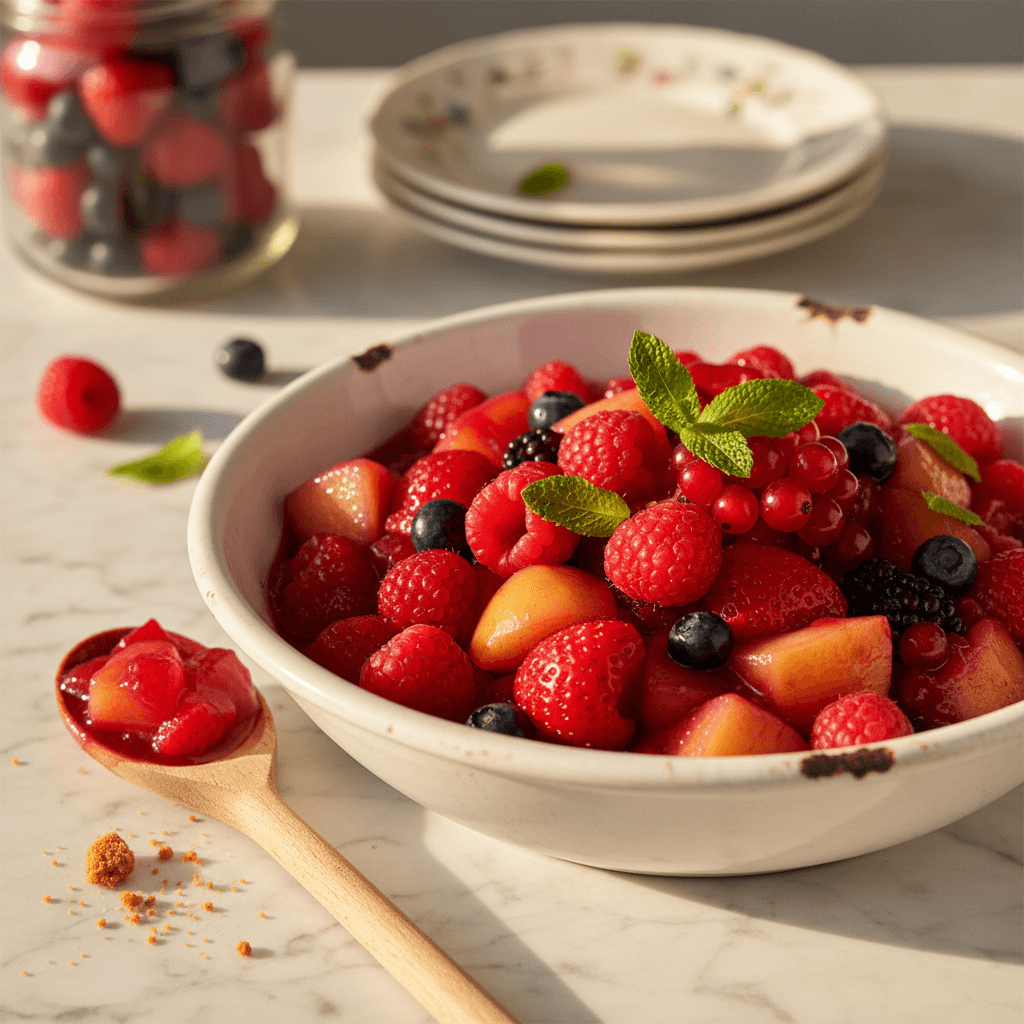 Compote de Fruits Rouges et Pommes