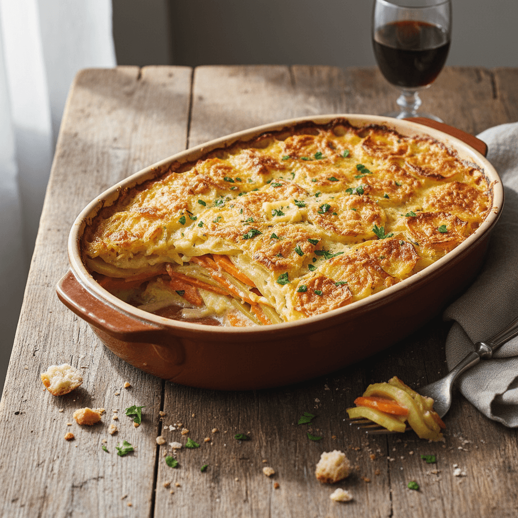 French Potato and Carrot Gratin