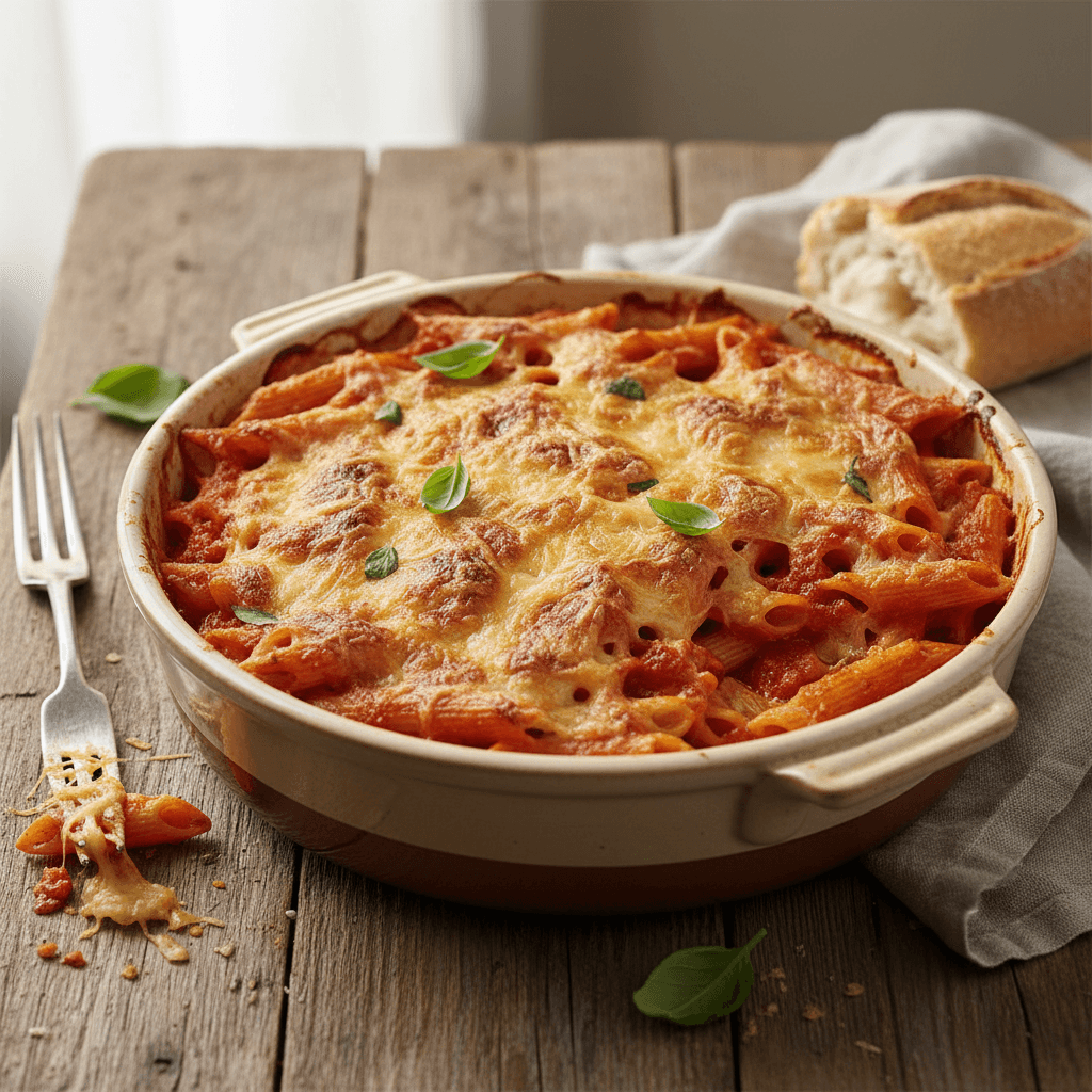 Baked Penne with Tomato and Gruyère