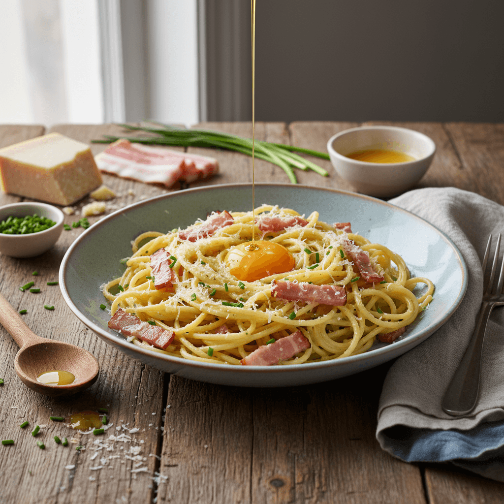 Lighter Carbonara Pasta