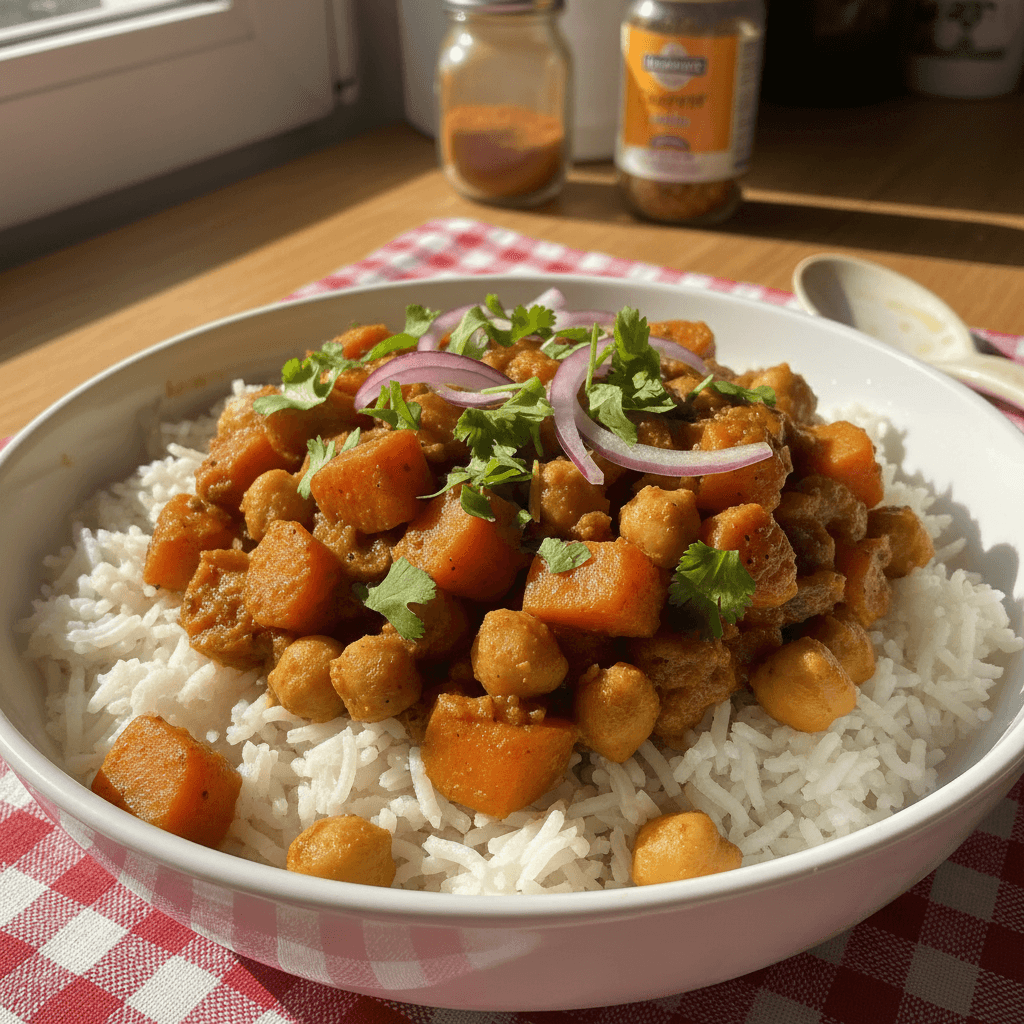 Curry de Carottes et Pois Chiches