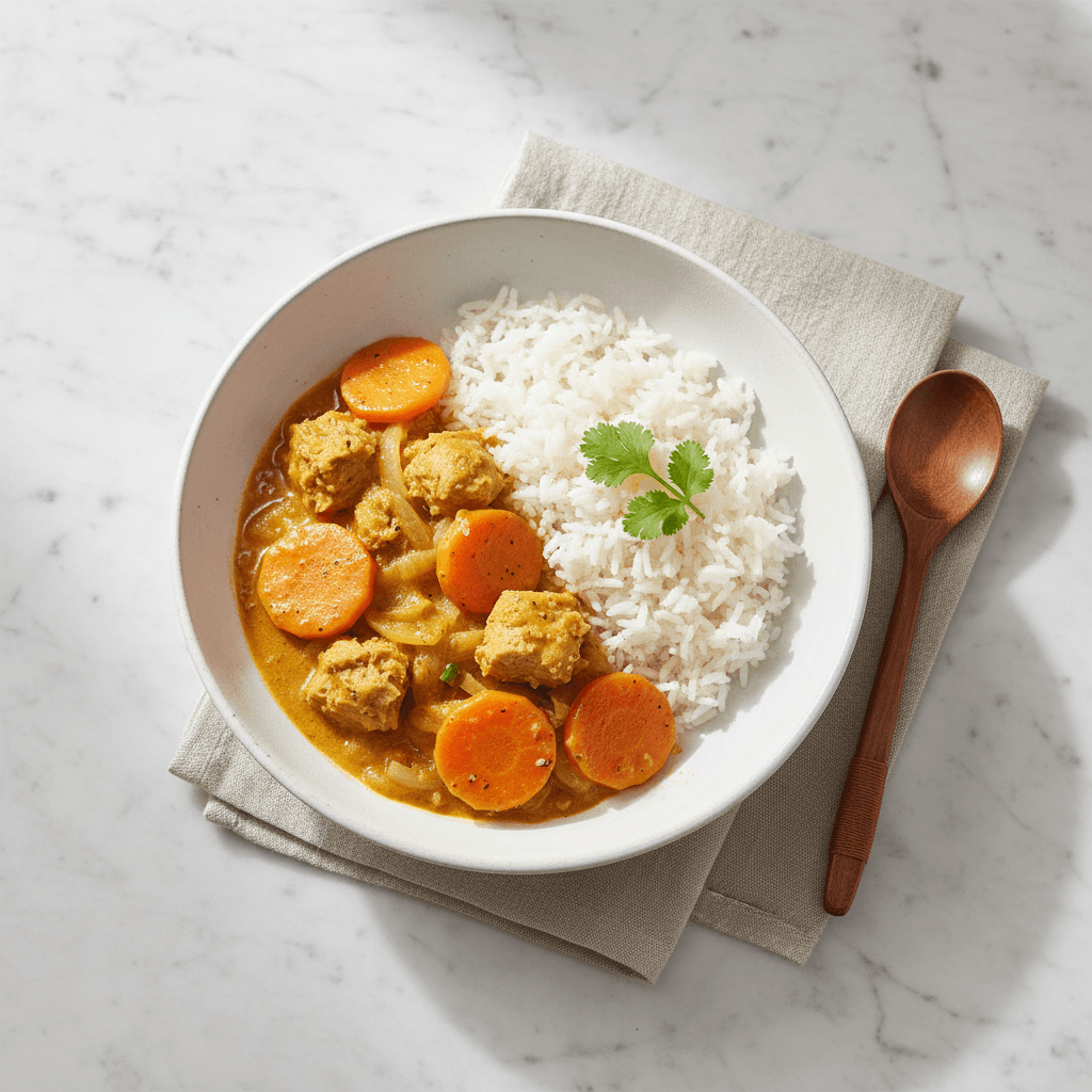 Curry de Thon aux Carottes et Riz