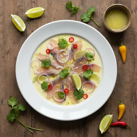 Tiradito de daurade au piment et citron vert