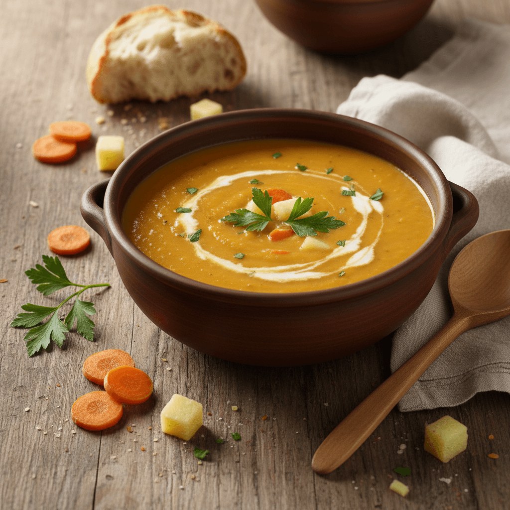 Cremige Karotten-Kartoffel-Suppe