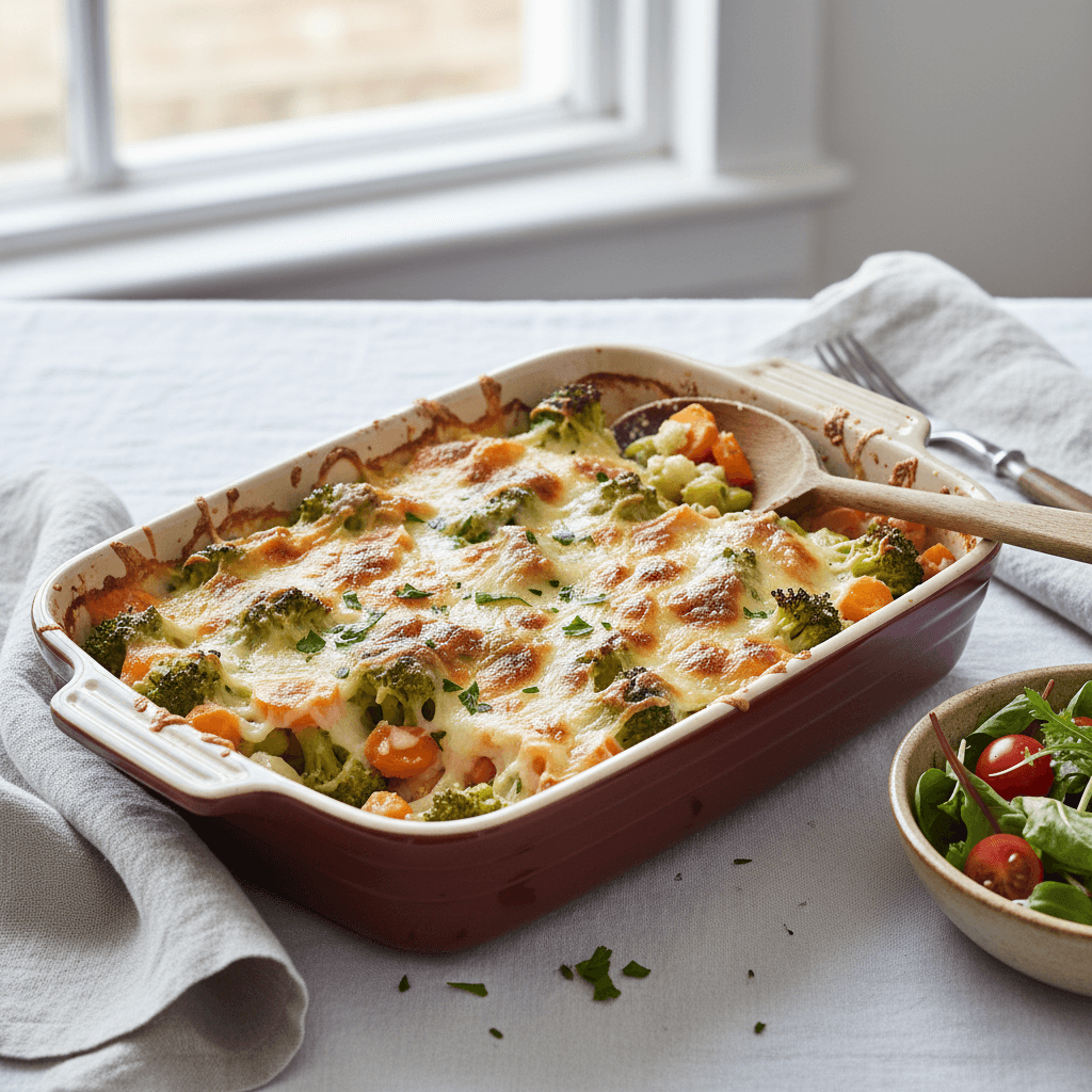Gratin de Brocoli et Carotte au Gruyère
