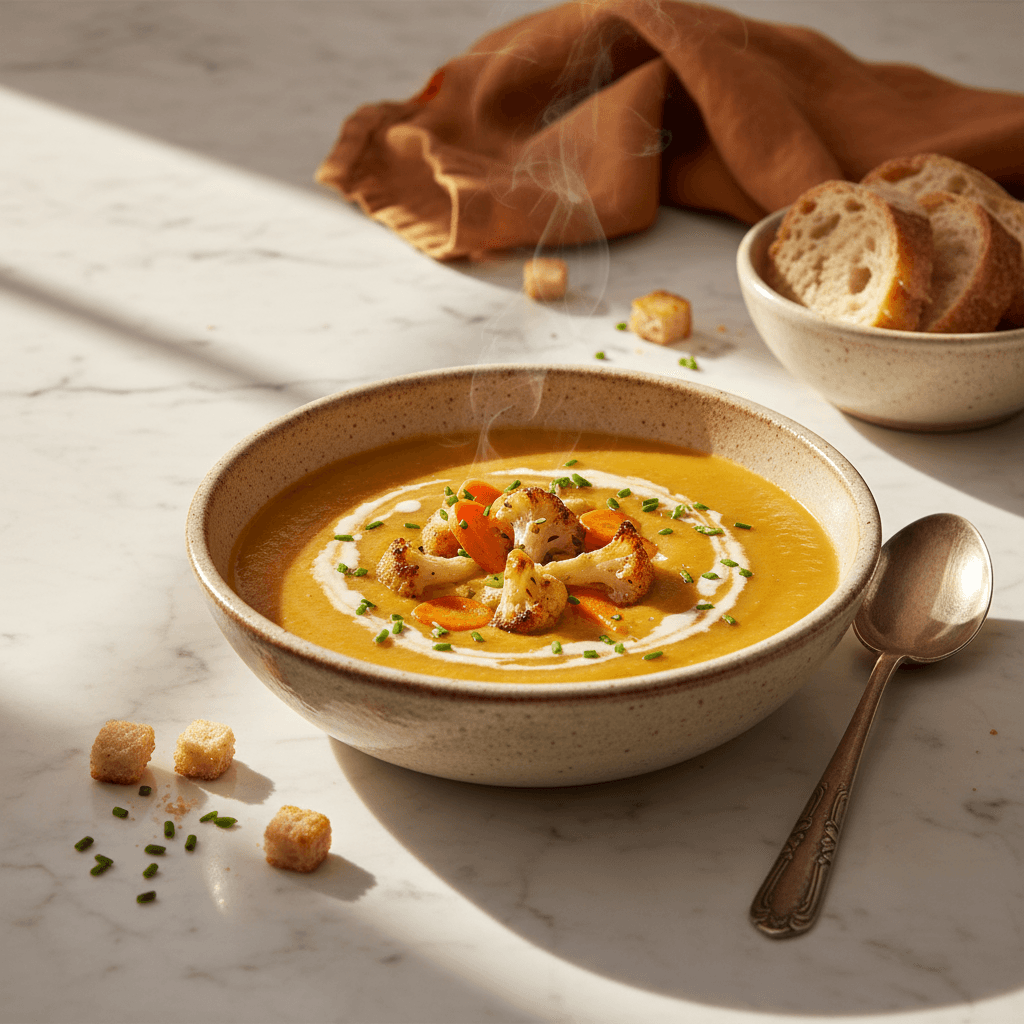 Soupe Crémeuse Chou-fleur et Carotte