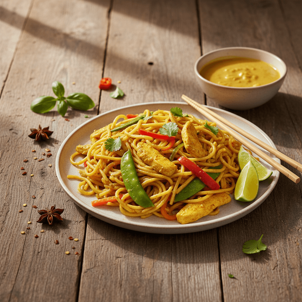 Nouilles Sautées Curry Facile
