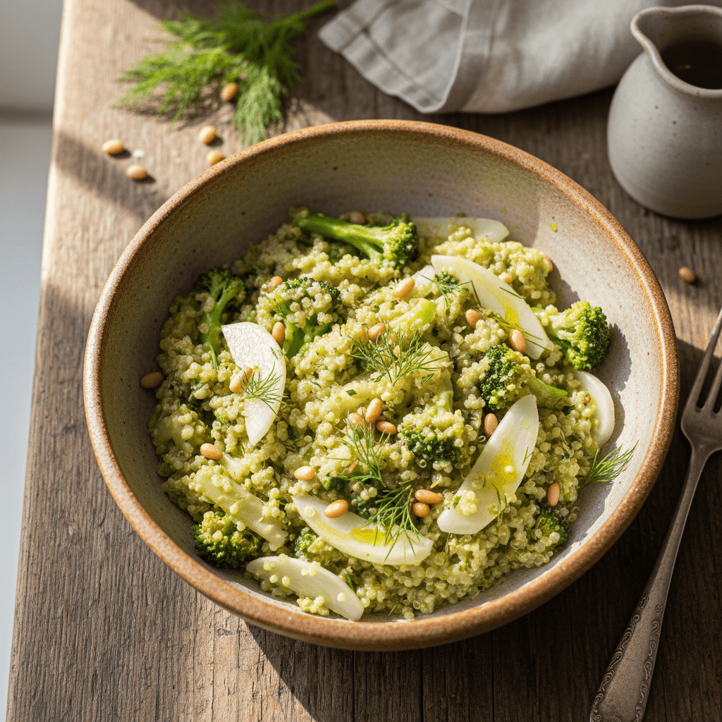 Quinoa Risotto with Broccoli and Fennel