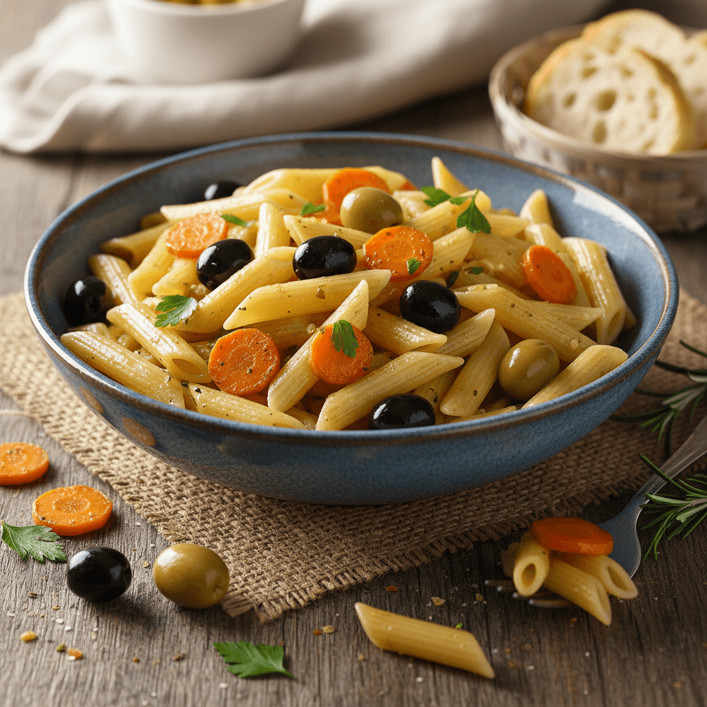 Penne with Olives and Carrots