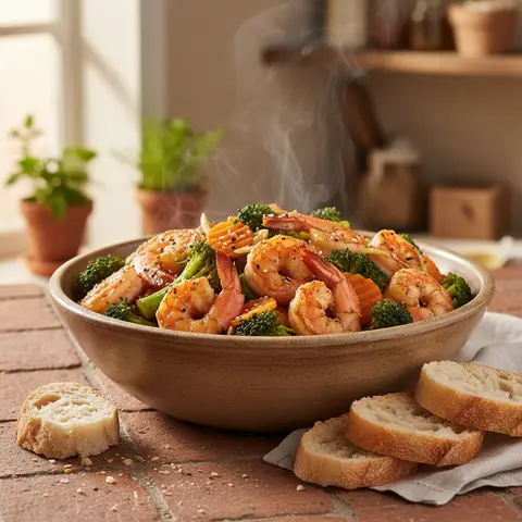 Sauté de Crevettes et Légumes à l'Asiatique