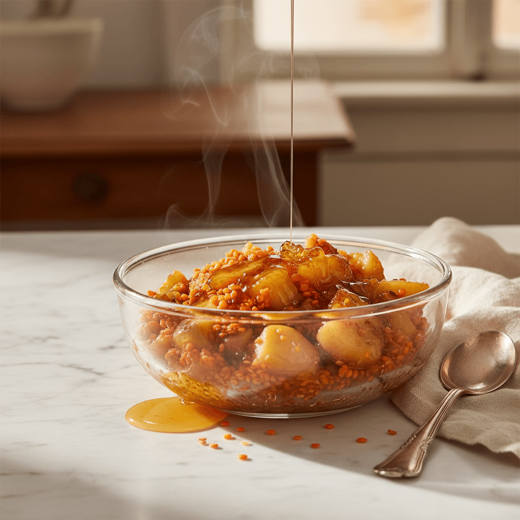 Compote de Pommes et Lentilles en Dessert