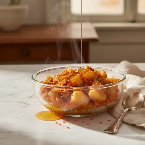 Compote de Pommes et Lentilles en Dessert