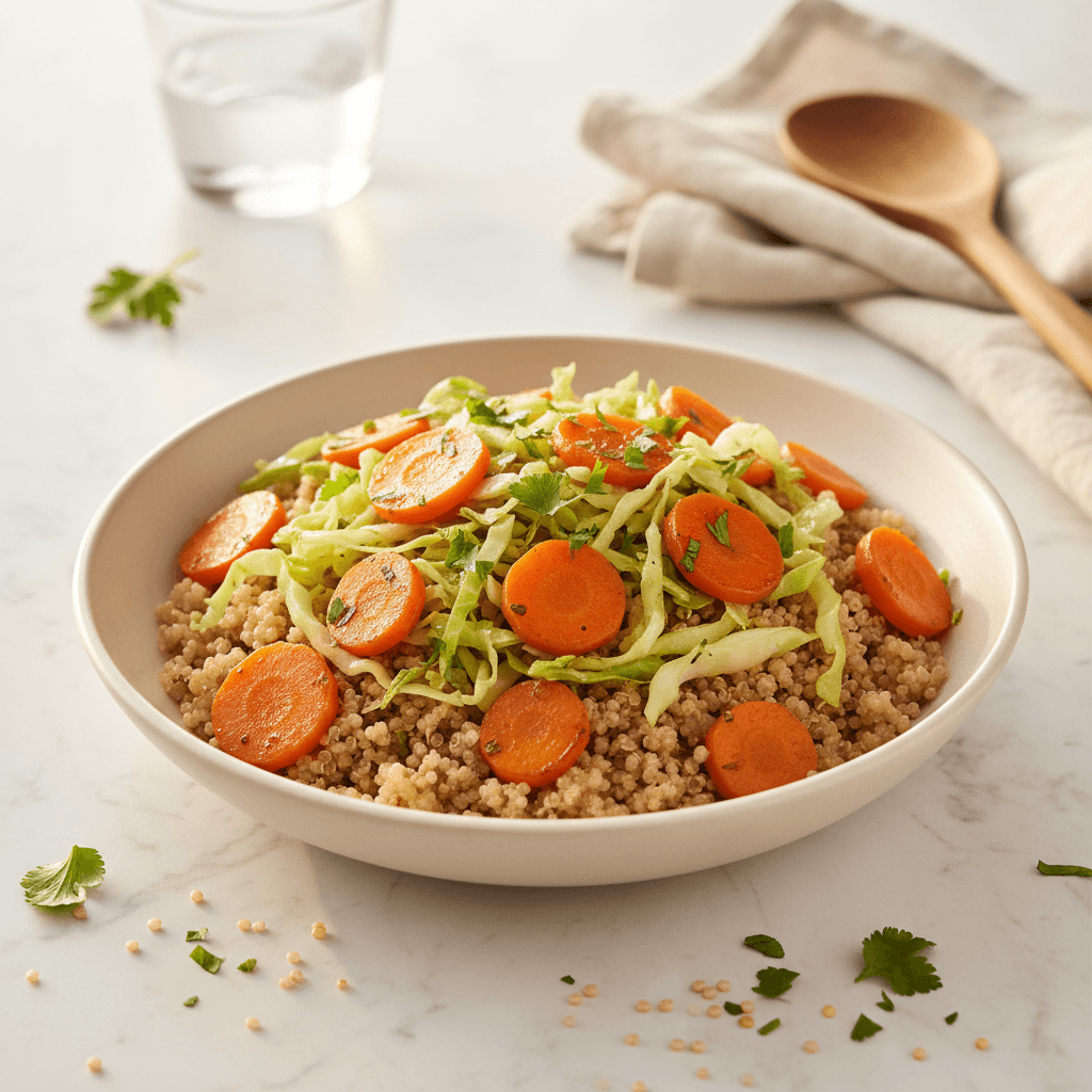 Sauté de Carottes et Chou avec Quinoa
