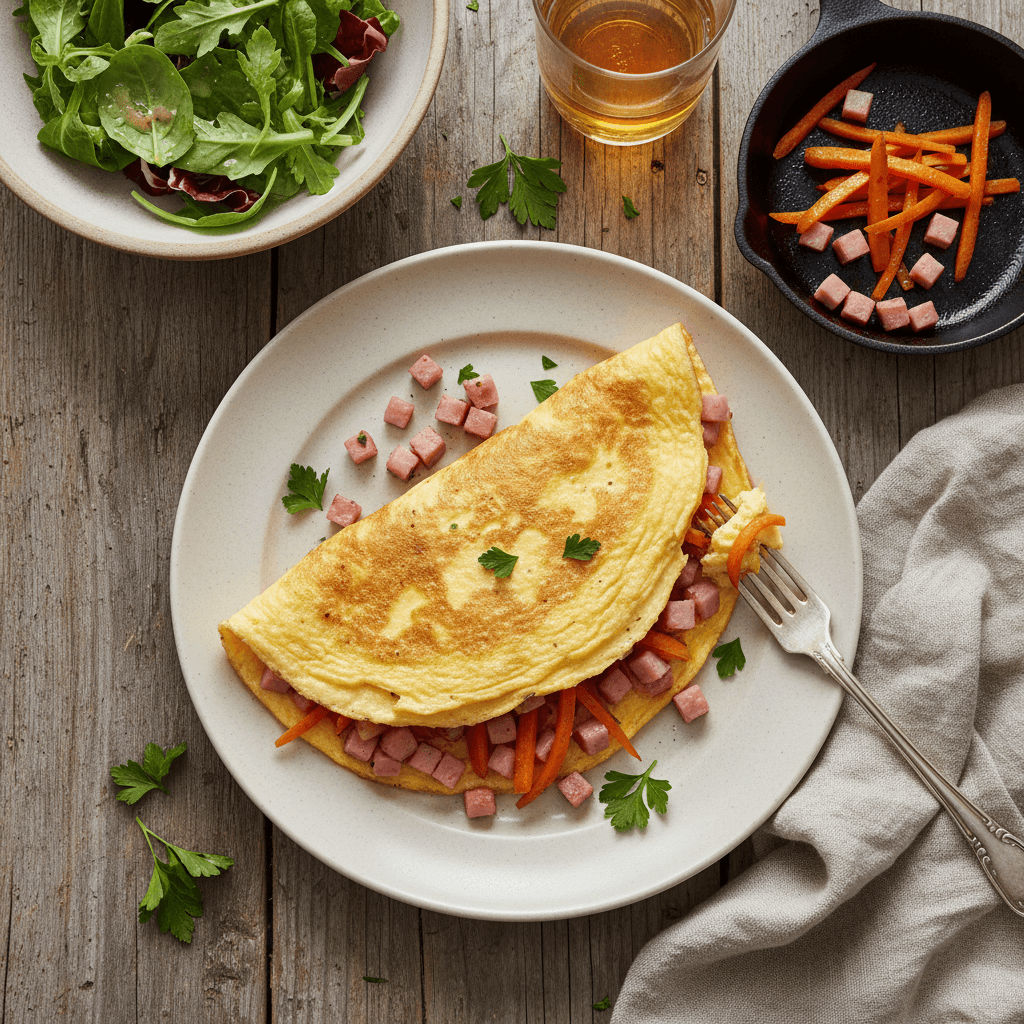 Omelette Jambon-Carotte