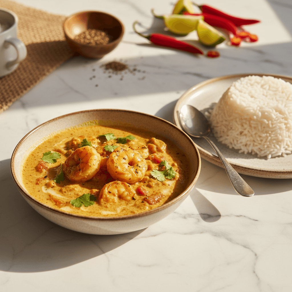Curry de Crevettes Rapide