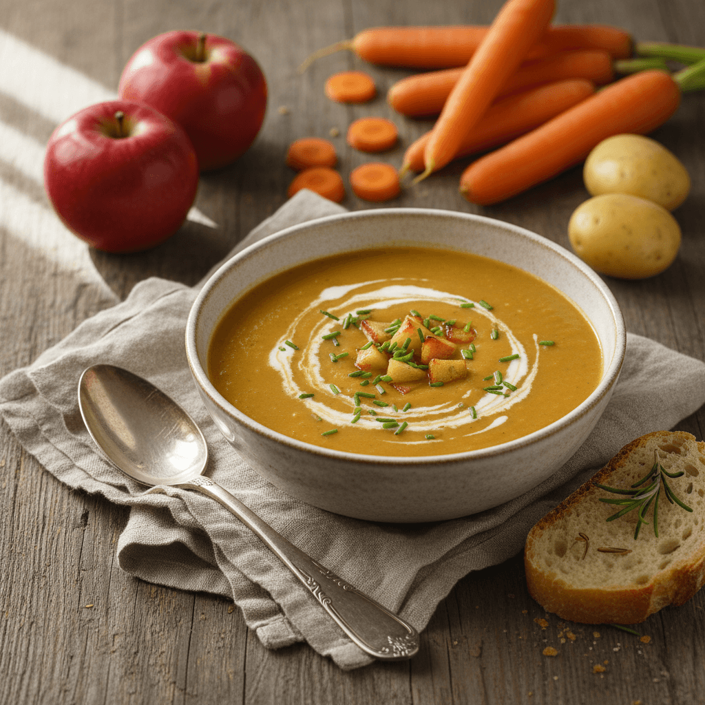 Comforting Apple, Carrot, and Potato Soup