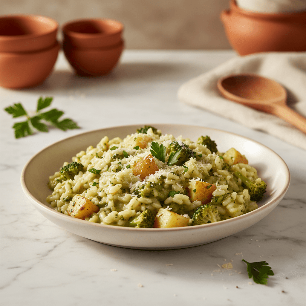 Risotto aux Pommes de Terre et Brocoli à l'Italienne