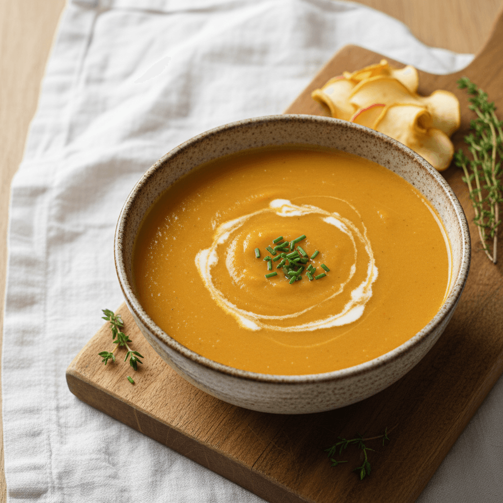 Soupe veloutée carotte-pomme