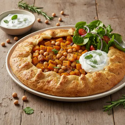 Galette de Courge et Pois Chiches