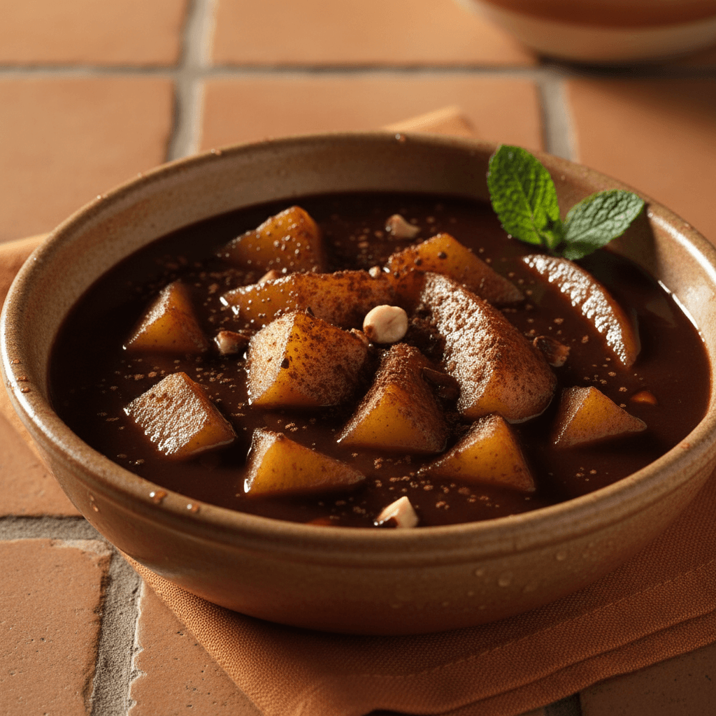 Soupe de fruits chocolatée
