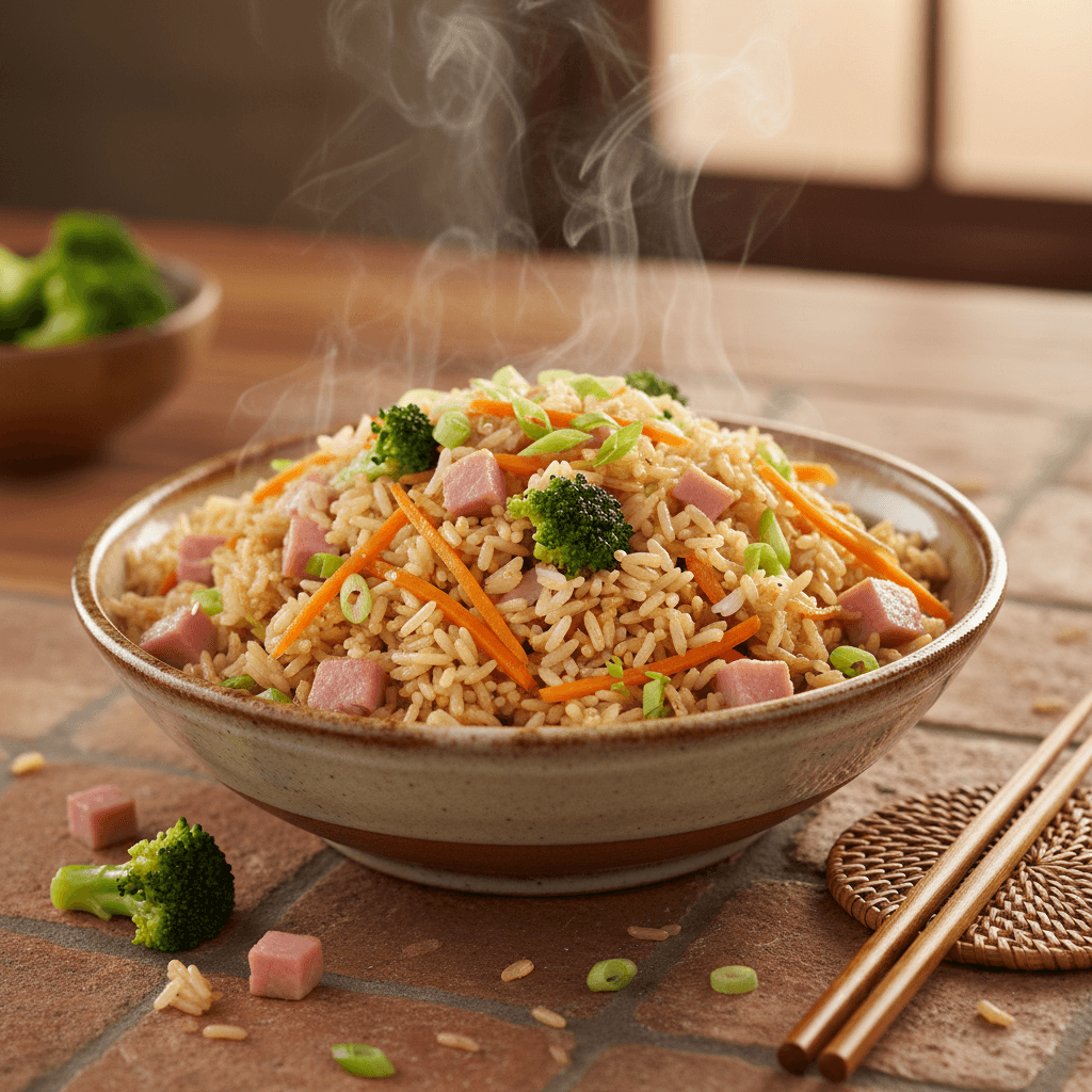 Riz Sauté Asiatique Jambon-Légumes