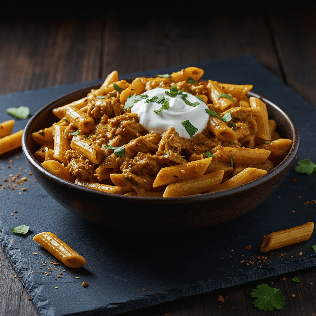 Curry de Poulet Crémeuse aux Pâtes