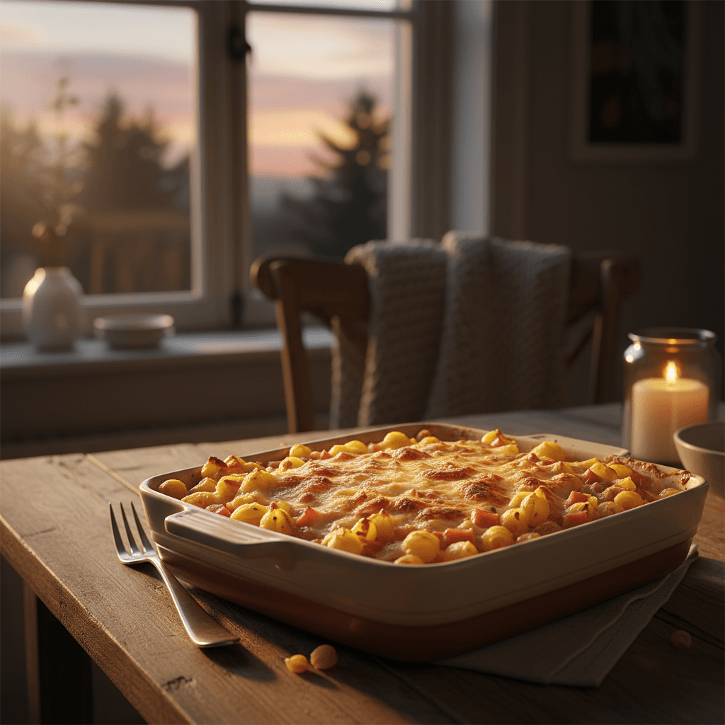 Gratin de Pâtes Jambon Gruyère