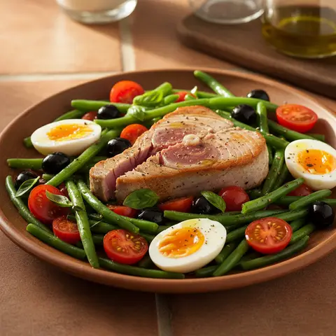 Salade niçoise au thon frais
