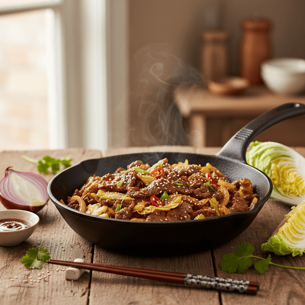 Beef Stir-Fry Bulgogi Style