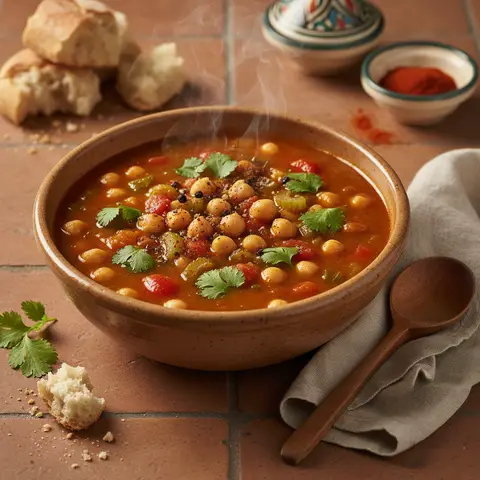 Soupe de pois chiches à la marocaine